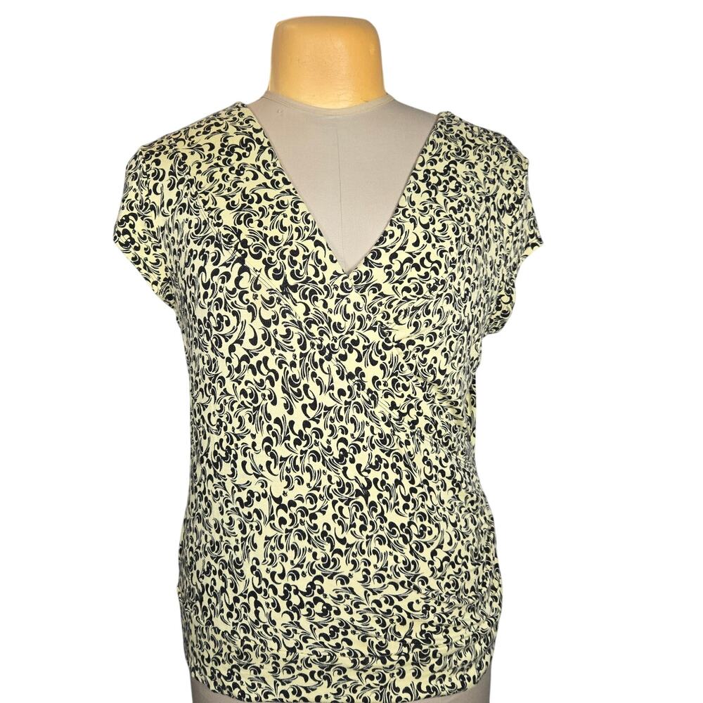 Worthington Stretch Womens Large Surplice Top Pullover Casual‎ Career Vacation
